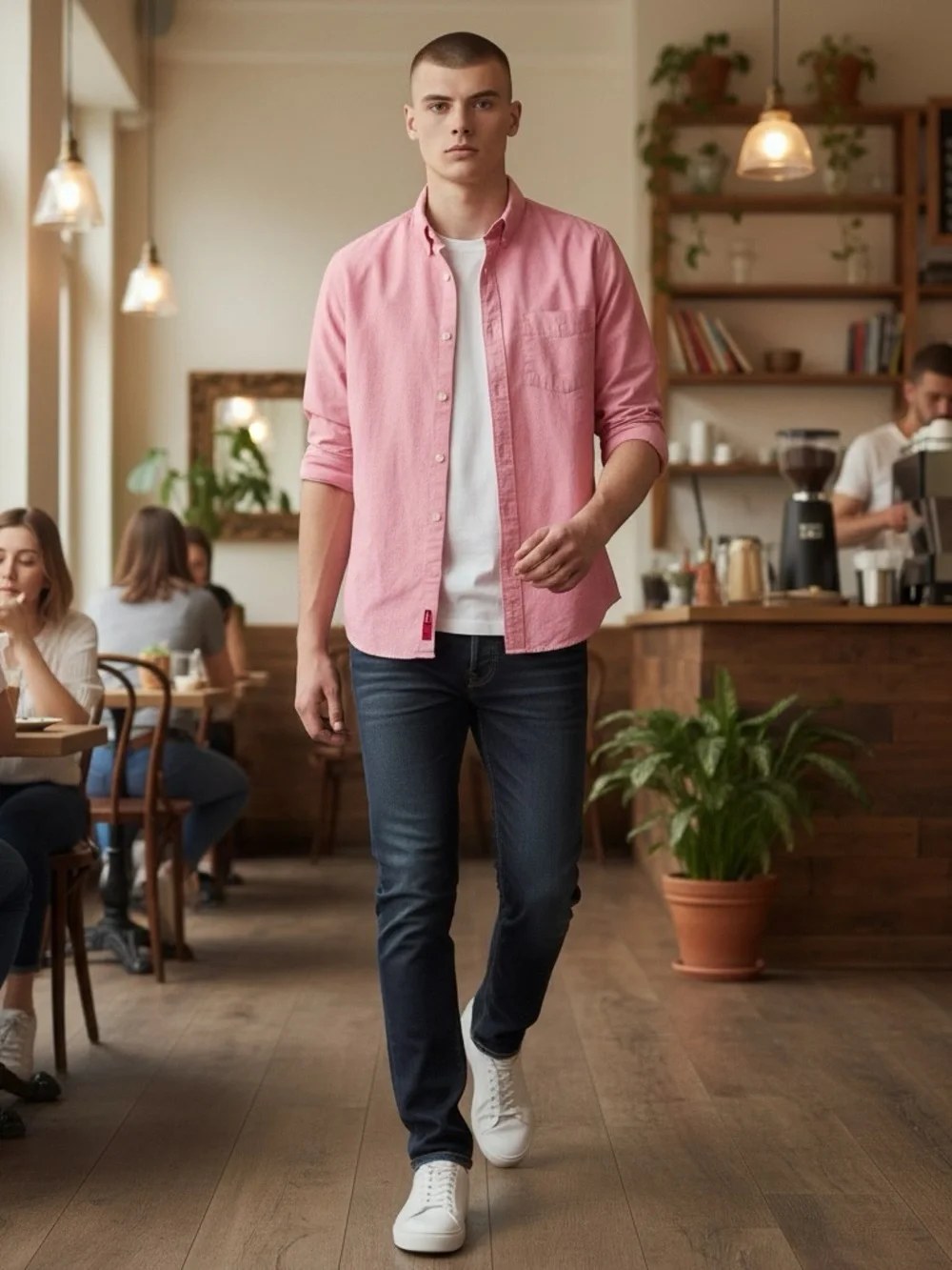 J. Crew Men's Light Pink Button-Down Shirt